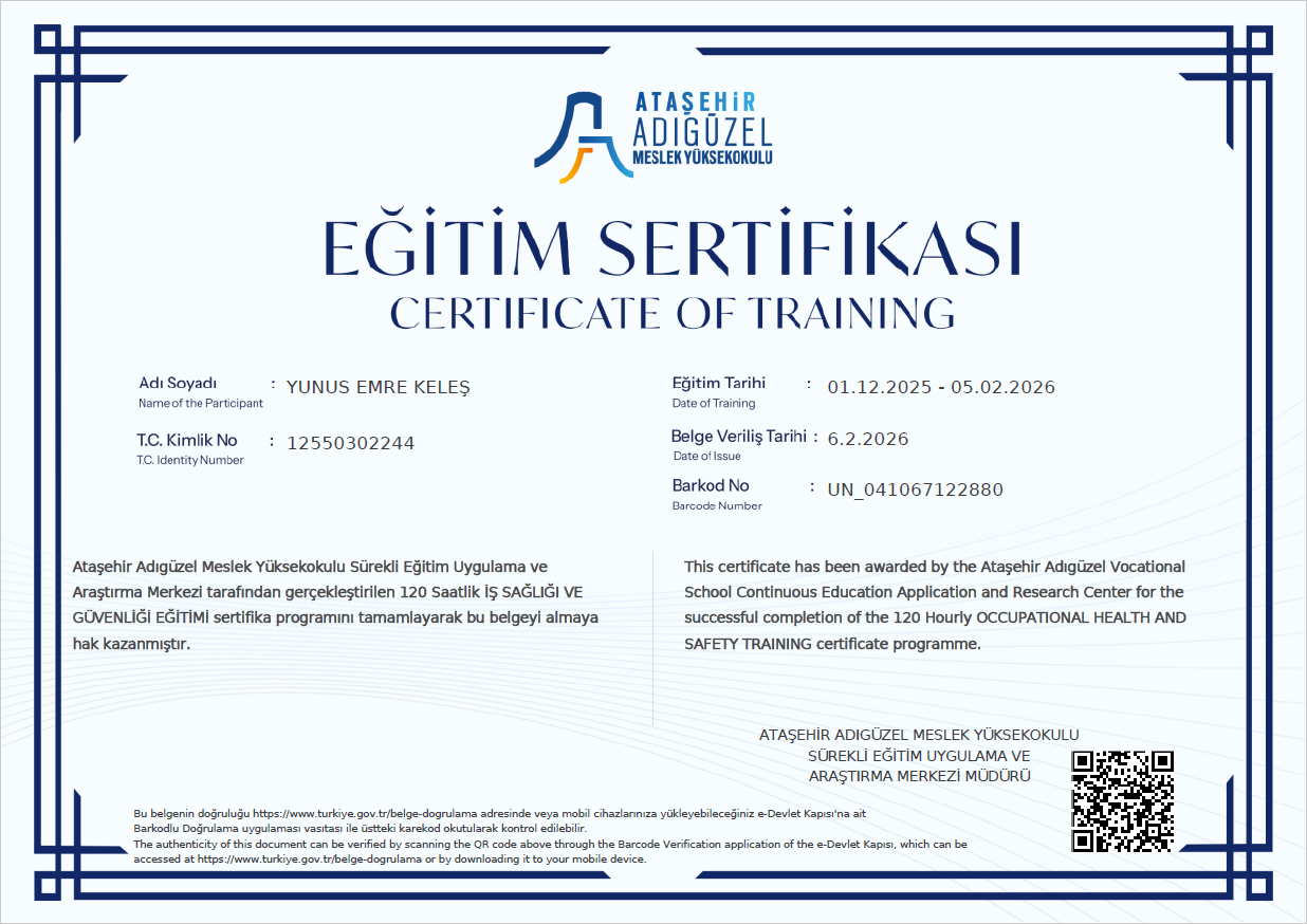 İş Sağlığı ve Güvenliği